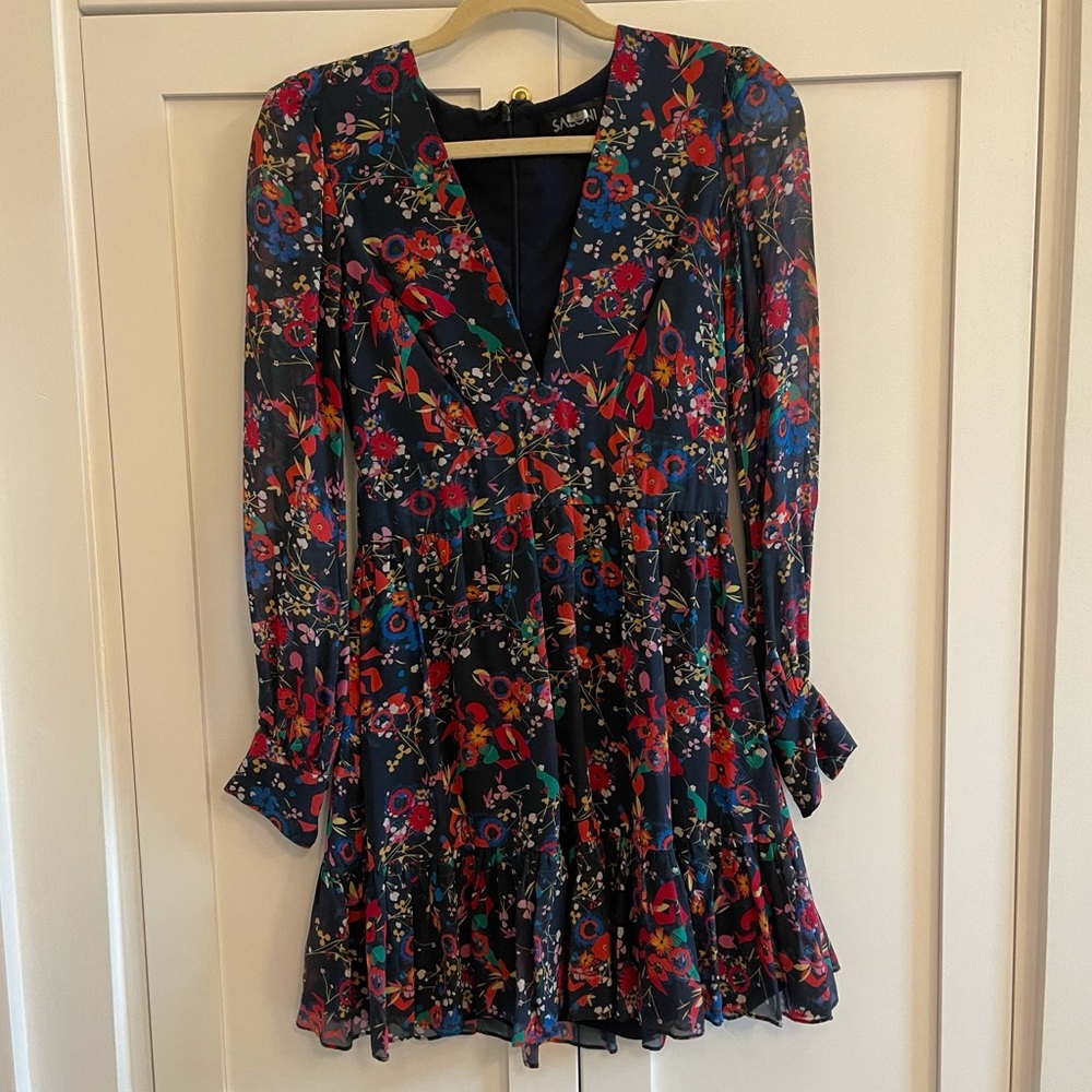 Saloni Long Sleeve Cocktail Dress 4